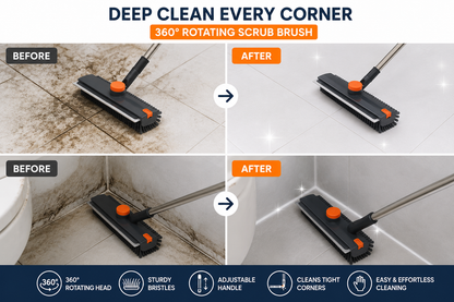 All-in-One 360° Deep Cleaning Floor Brush with Adjustable Handle