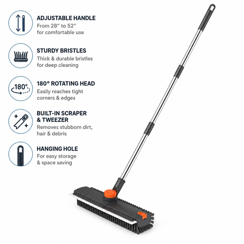 360° Rotating Floor Scrub Brush